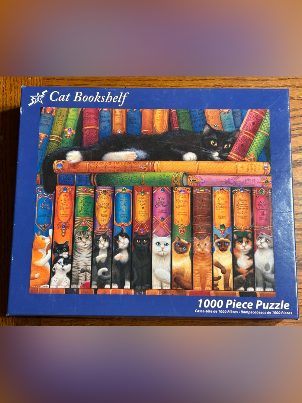 1000-Piece Puzzle - Colorful Cat Illustration